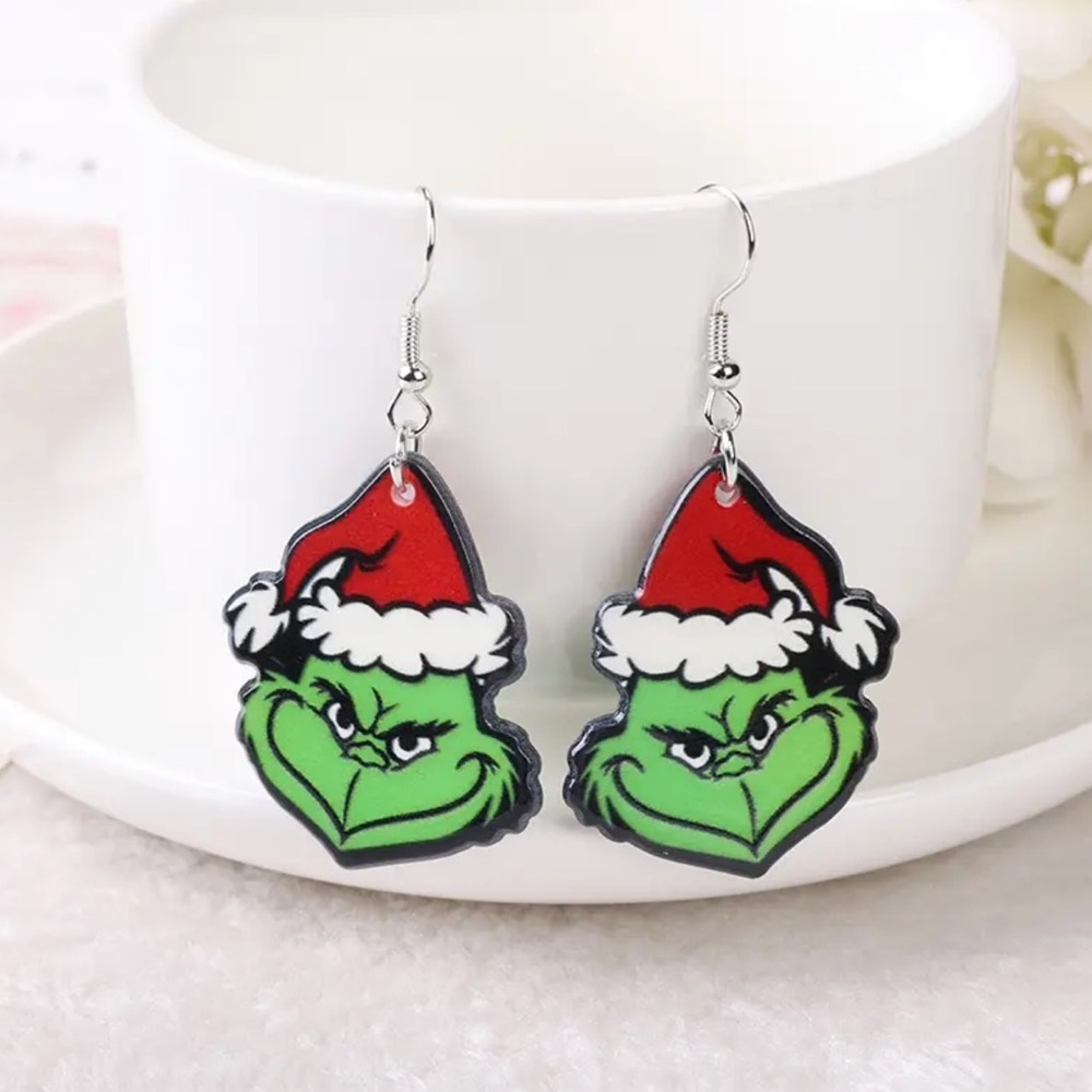 🍒🍒 The Grinch Dangle Earrings